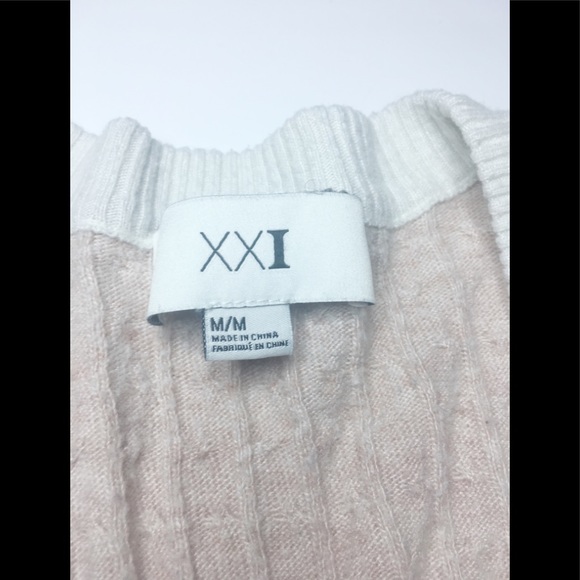 Forever 21 soft pink & ivory cardigan sweater - Picture 7 of 8